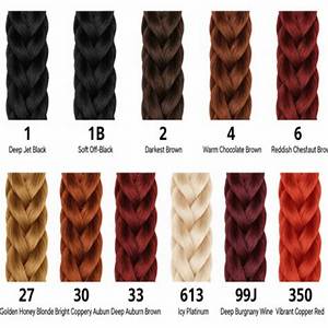 Color 4 Braiding Hair Swatches: Side-by-Side Comparison with 1B, 2, and 30