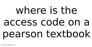 Exact Locations of Pearson Access Codes: Physical Book, Card Booklet, and Digital Invoices