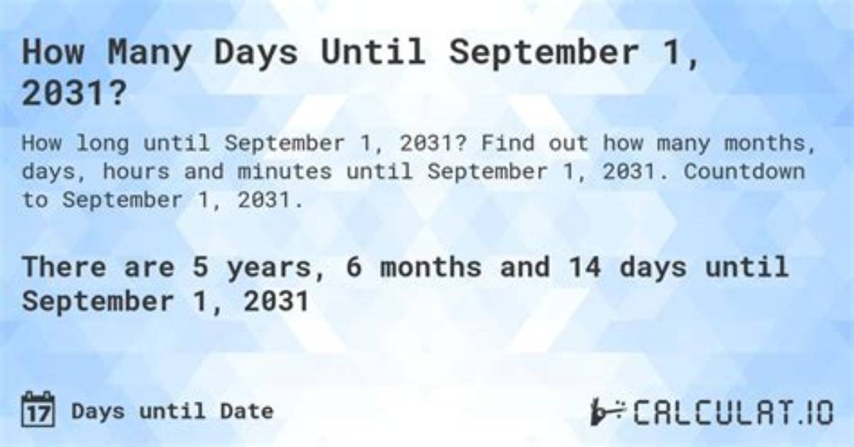 How Many Days Till September 4Th