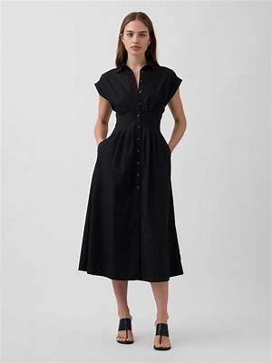 Is Gap's Viral Cinched Midi Shirtdress Worth the Hype? Stylists Put the Quality to the Test