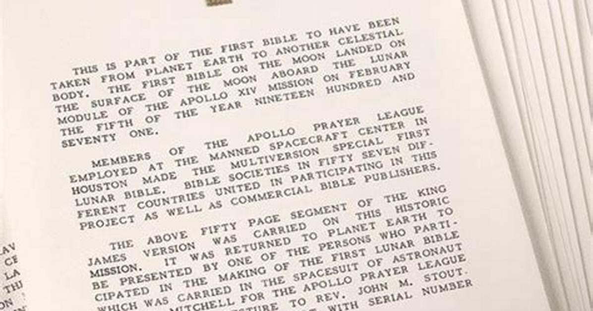 Knoxville Apollo 14 Bibles Explained: Everything to Know About the Historic Space Relics up for Auction