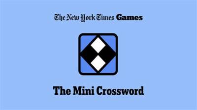 Nyt Mini Crossword Solutions Today: Fast Answers for April 27