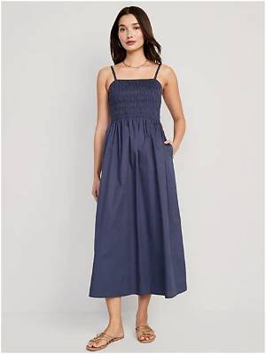 The $18 Old Navy Smocked Maxi Dress Phenomenon: Why It's Selling out Fast