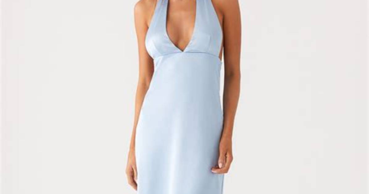 Why the Alicia Satin Halter Maxi Dress Is Selling out Everywhere Right Now