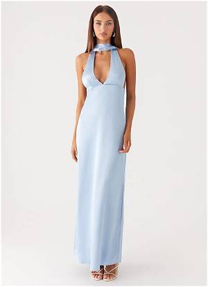 Why the Alicia Satin Halter Maxi Dress Is Selling out Everywhere Right Now